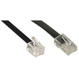 (€0,25*/1m) 20.00m InLine TAE-F Anschlusskabel TAE-F Stecker auf Western 6/2 DEC Stecker Schwarz