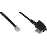 (€0,82*/1m) 6.00m InLine TAE-N Anschlusskabel TAE-N Stecker auf RJ12 Stecker Schwarz
